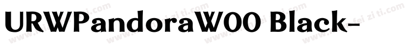 URWPandoraW00 Black字体转换